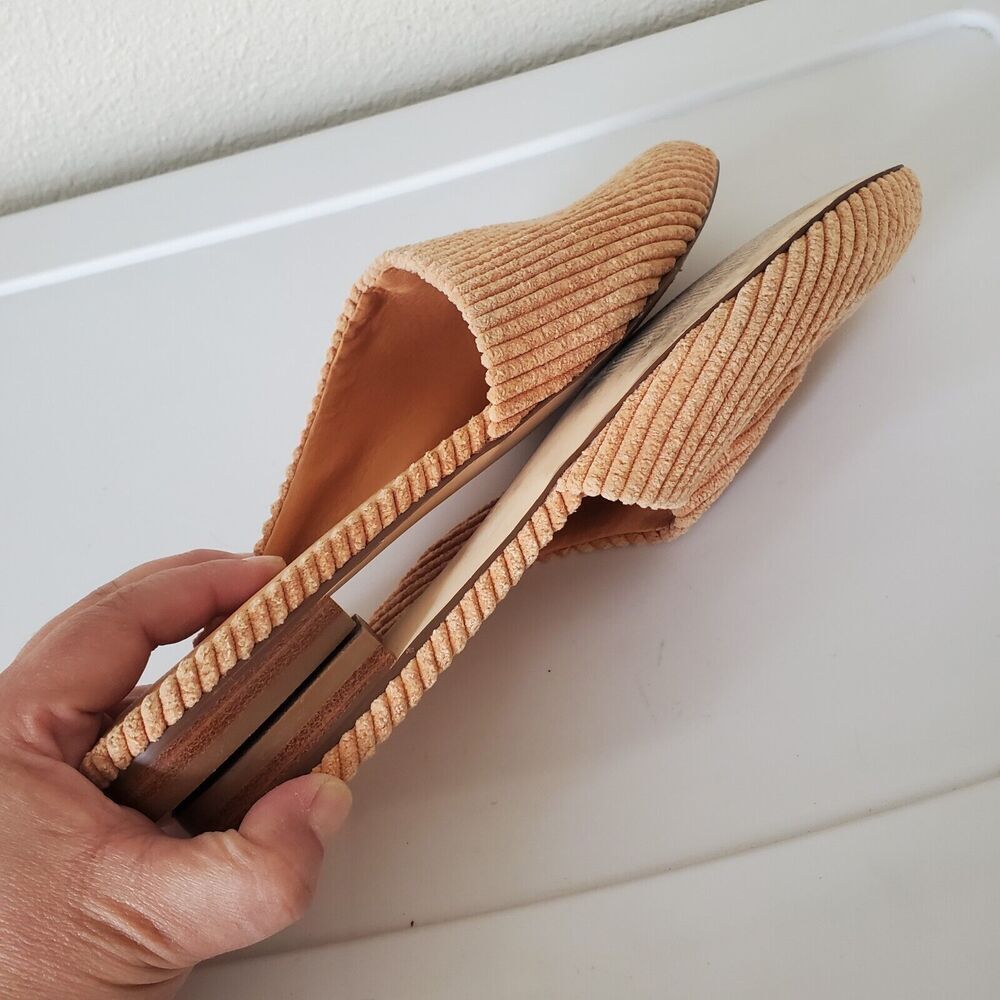 Coconuts‎ by Matisse Curdoroy Xander Flat Mules Natural Micro Cord Pointed-Toe - Picture 9 of 16